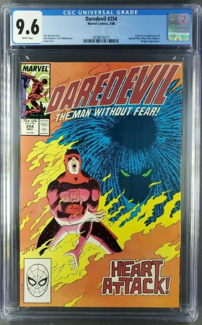 DAREDEVIL 257 (1988) CGC 9.6 WHITE FIRST APPEARANCE TYPHOID MARY 2039616015 |