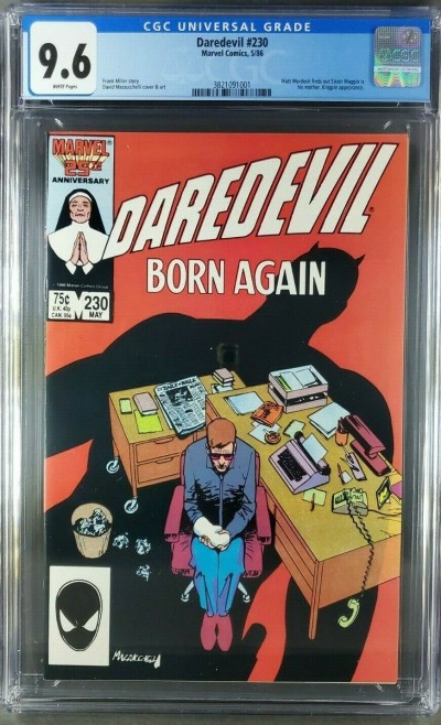Daredevil #230 (1986) CGC 9.6 WP Born Again Catholic cover Netflix 3821091001 kg
