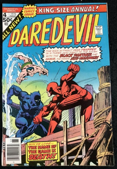 Daredevil Annual (1976) #4 FN/VF (7.0) Sub-Mariner Black Panther Battle Cover