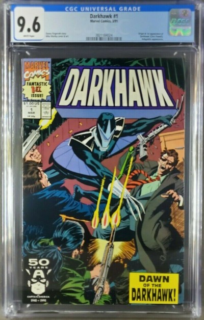 Darkhawk #1 (1991) CGC 9.6 NM+ WP 1st app. Darkhawk 1st issue (3821184024)|