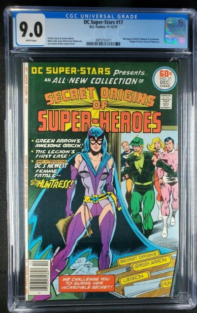DC Super-Stars #17 (1977) CGC 9.0 VFNM White Pages 1st Full App/Origin Huntress|