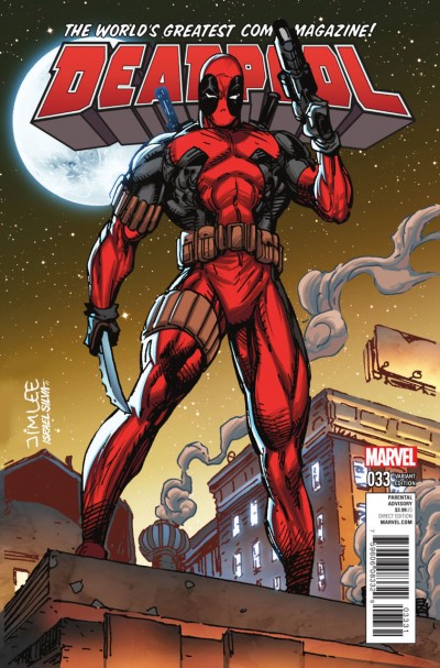 Deadpool (2015) #33 VF/NM Jim Lee Deadpool X-Men Trading Card Variant Cover