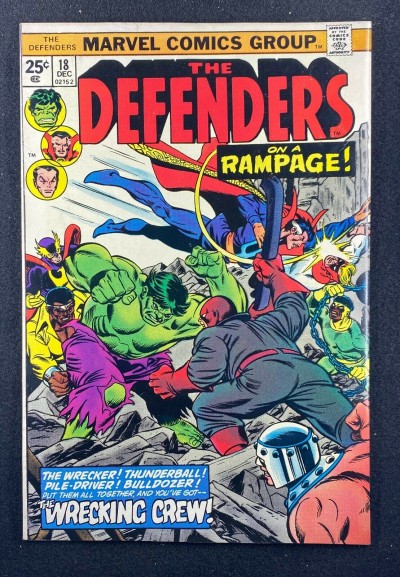 Defenders (1972) #18 VF (8.0) Origin and Full 1st App The Wrecking Crew