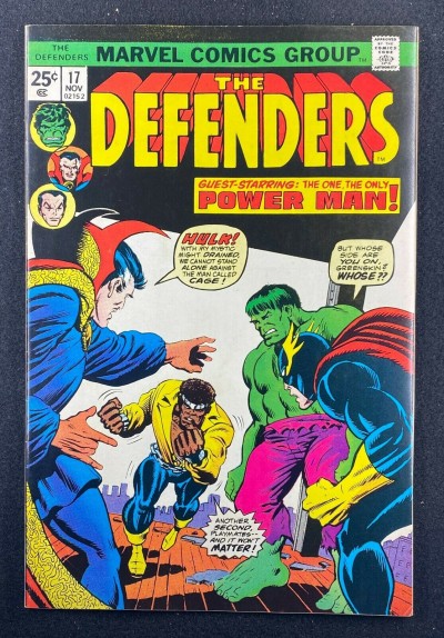 Defenders (1972) #17 VF+ (8.5) 1st App The Wrecking Crew; Luke Cage App
