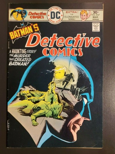 Detective Comics #457 (1976) FVF 7.0 Origin retold 1st app. Leslie Tomkins|