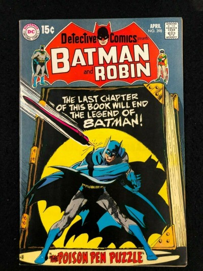 Detective Comics (1937) #398 VF- (7.5) Batman Robin Neal Adams Cover