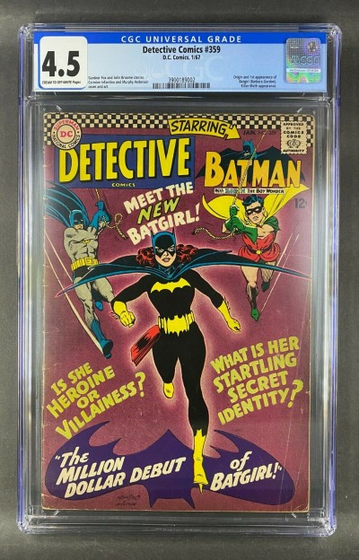 Detective Comics (1939) #359 CGC Graded 4.5 1st App/Origin Batgirl (3900189002)