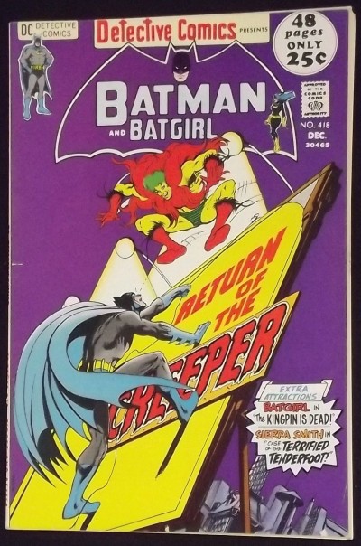 DETECTIVE COMICS #418 FN+ BATMAN CREEPER BATGIRL NEAL ADAMS COVER