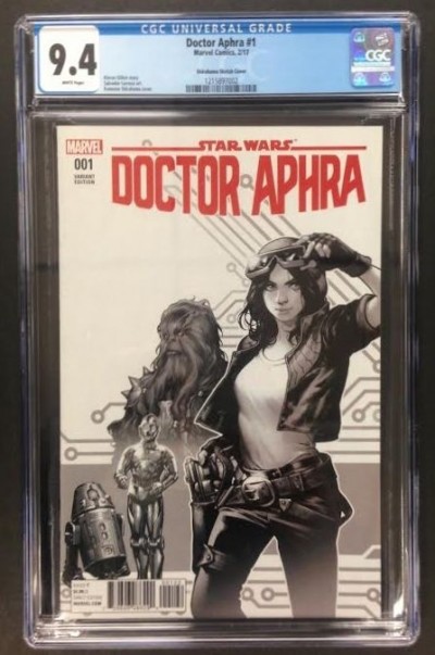 Doctor Aphra (2017) #1 CGC 9.4 White Pages Sketch Cover Star Wars (1215897002)