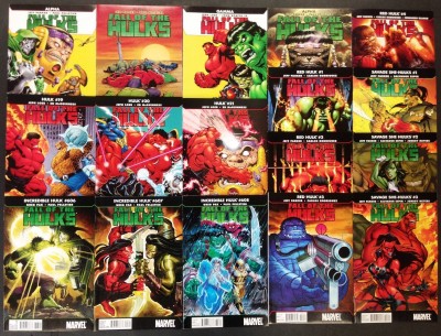 Fall of the Hulks (2010) #1-4 Alpha Gamma Red She-Hulk complete set + variants