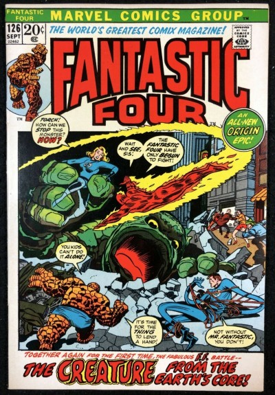 Fantastic Four (1961) #126 FN (6.0) #1 picture frame over swipe