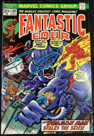 Fantastic Four (1961) #134 FN (6.0) Vs Dragon Man