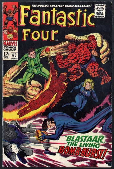 Fantastic Four (1961) #63 FN (6.0) vs Sandman & Blastaar