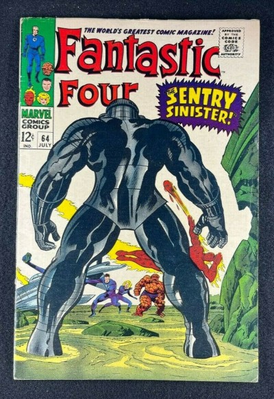 Fantastic Four (1961) #64 FN/VF (7.0) Crystal 1st App Daniel Damian Jack Kirby