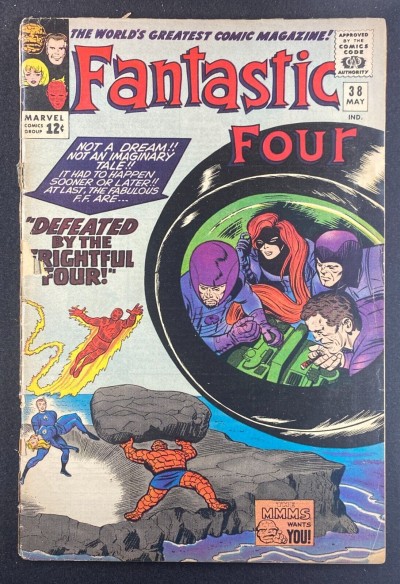 Fantastic Four (1961) #38 GD+ (2.5) Jack Kirby Frightful Four Medusa