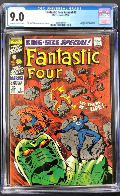 Fantastic Four Annual #6 CGC 9.0 1st app Annihilus & Franklin (2131987002)