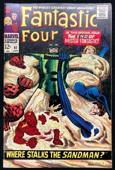 Fantastic Four (1961) #61 VF- (7.5) Sandman Jack Kirby Cover & Art