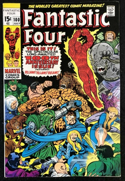 Fantastic Four (1961) #100 VF- (7.5) vs Thinker & Puppet Master