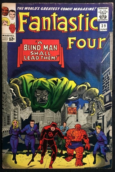 Fantastic Four (1961) #39 VG+ (4.5) Doctor Doom & Daredevil cover & app