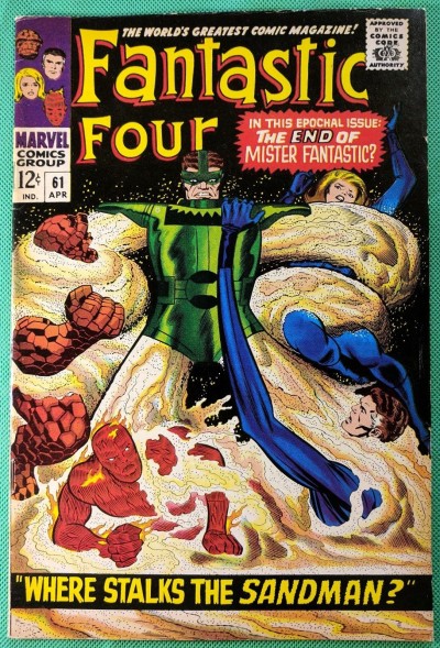 Fantastic Four (1961) 61 VF- (7.5) vs Sandman Silver Surfer cameo