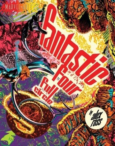 Fantastic Four: Full Circle Signed Alex Ross w/COA + Black Light Poster SDCC
