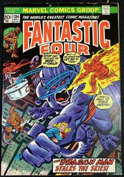 Fantastic Four (1961) #134 FN+ (6.5) Vs Dragon Man