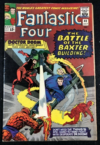 Fantastic Four (1961) #40 FN- (5.5) Doctor Doom App Early Daredevil Cross Over