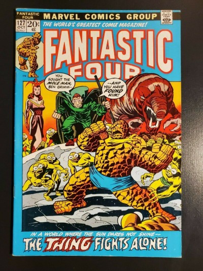 Fantastic Four #127 (1972) FV 7.0 Mole Man vs Thing Picture frame cover|