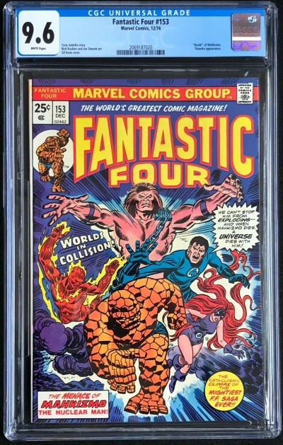 Fantastic Four (1961) #153 CGC 9.6 white pages (2069187020)