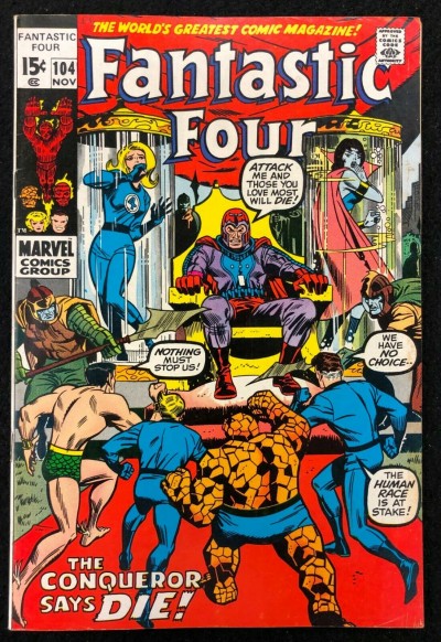 Fantastic Four (1961) #104 FN+ (6.5) Magneto Namor John Romita Cover & Art