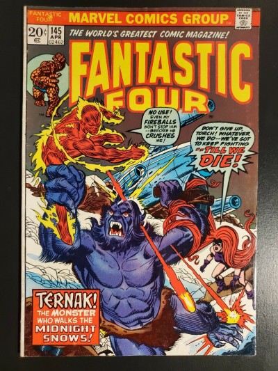 Fantastic Four #145 (1974) VF- 7.5 Ternak the Monster! Marvel comics