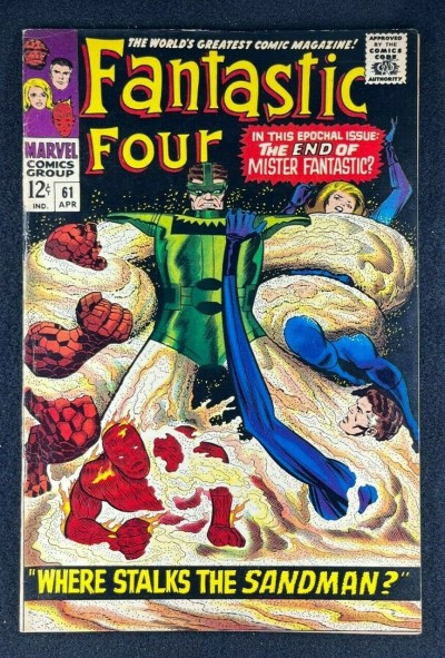 Fantastic Four (1961) #61 FN/VF (7.0) Sandman Battle Cover Jack Kirby
