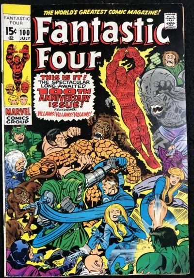 Fantastic Four (1961) #100 VG/FN (5.0) vs Thinker & Puppet Master