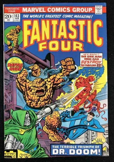 Fantastic Four (1961) #143 FN/VF (7.0) vs Doctor Doom
