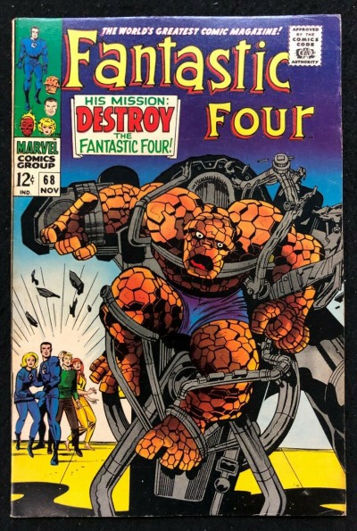 Fantastic Four (1961) #68 FN/VF (7.0) Jack Kirby Cover & Art