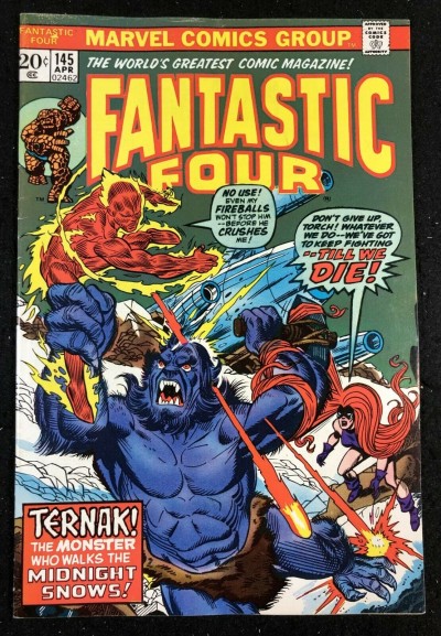 Fantastic Four (1961) #145 FN+ (6.5) vs Ternak The Abominable Snowman