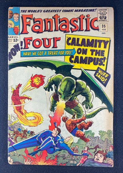 Fantastic Four (1961) #35 GD/VG (3.0) 1st App Dragon Man Jack Kirby Cover & Art