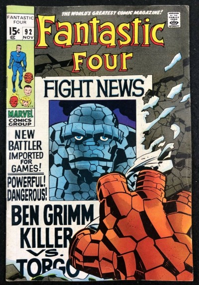 Fantastic Four (1961) #92 FN/VF (7.0) Thing vs Space Galdiator