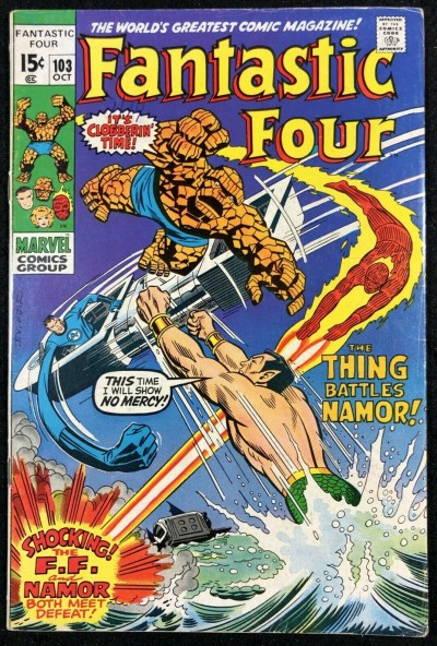 Fantastic Four (1961) #103 VG+ (4.5) Sub-Mariner battle cover