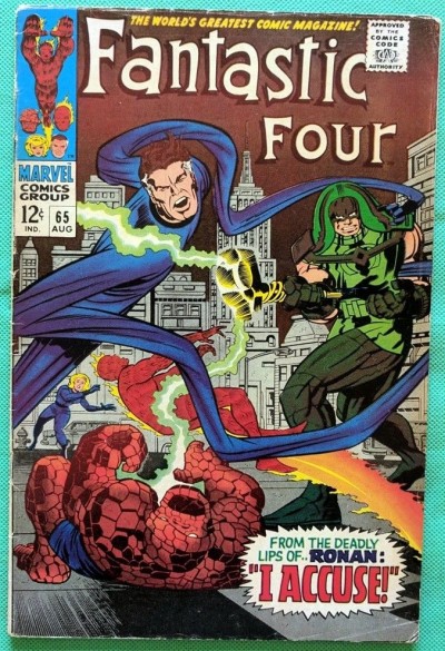 Fantastic Four (1961) #65 VG+ (4.5)  1st app Ronan & Kree