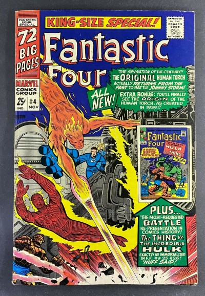 Fantastic Four Annual (1963) #4 FN+ (6.5) 1st Quasimodo Human Torch Thing Hulk