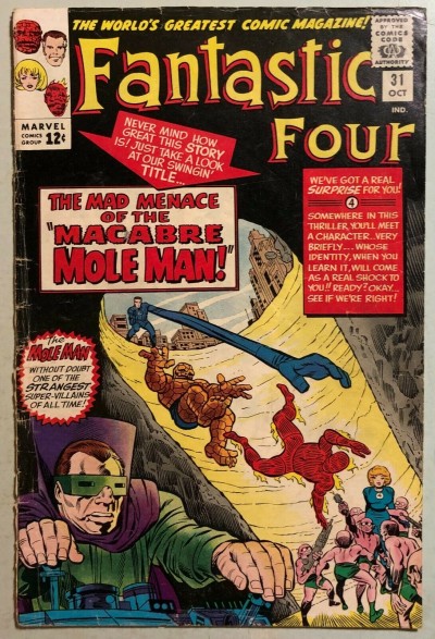 Fantastic Four (1961) #31 PR (.5) Mole Man Cover & Story