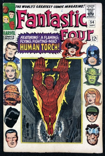 Fantastic Four (1961) #54 FN- (5.5) Inhumans Cover Stan Lee Jack Kirby