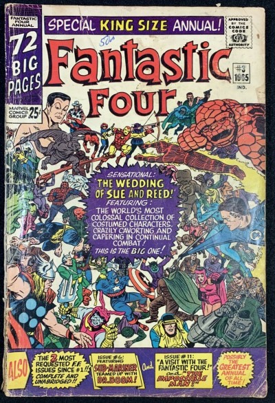Fantastic Four (1961) Annual #3 GD- (1.8) Sue and Reed's Wedding