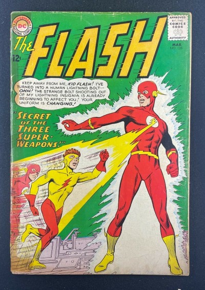 Flash (1959) #135 GD (2.0) 1st App Kid Flash Yellow Costume Carmine Infantino