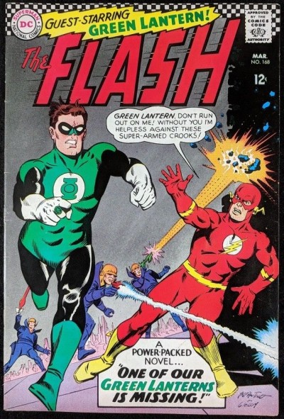 FLASH (1959) #168 FN+ (6.5) Green Lantern cover