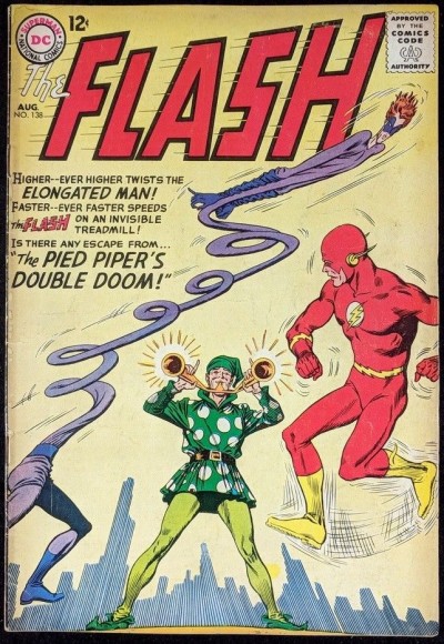 FLASH (1959) #138 VG/FN (5.0) Elongated Man & Pied Piper cover