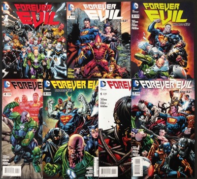 Forever Evil (2013) #1-7 four complete sets + tie in's lot of 41 Justice League
