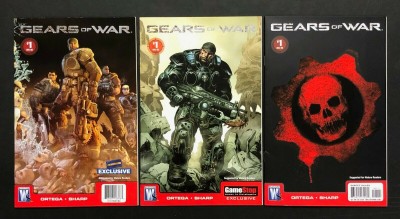Gears of War (2008) #1 VF+ 1st Print + Gamestop Exclusive + Blockbuster Variant
