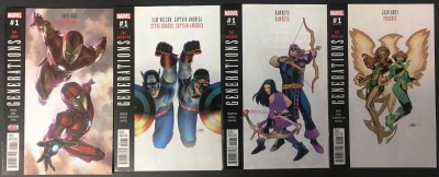 Generations (2017) #1 lot of 4 comics Iron Man Captain America Phoenix Hawkeye